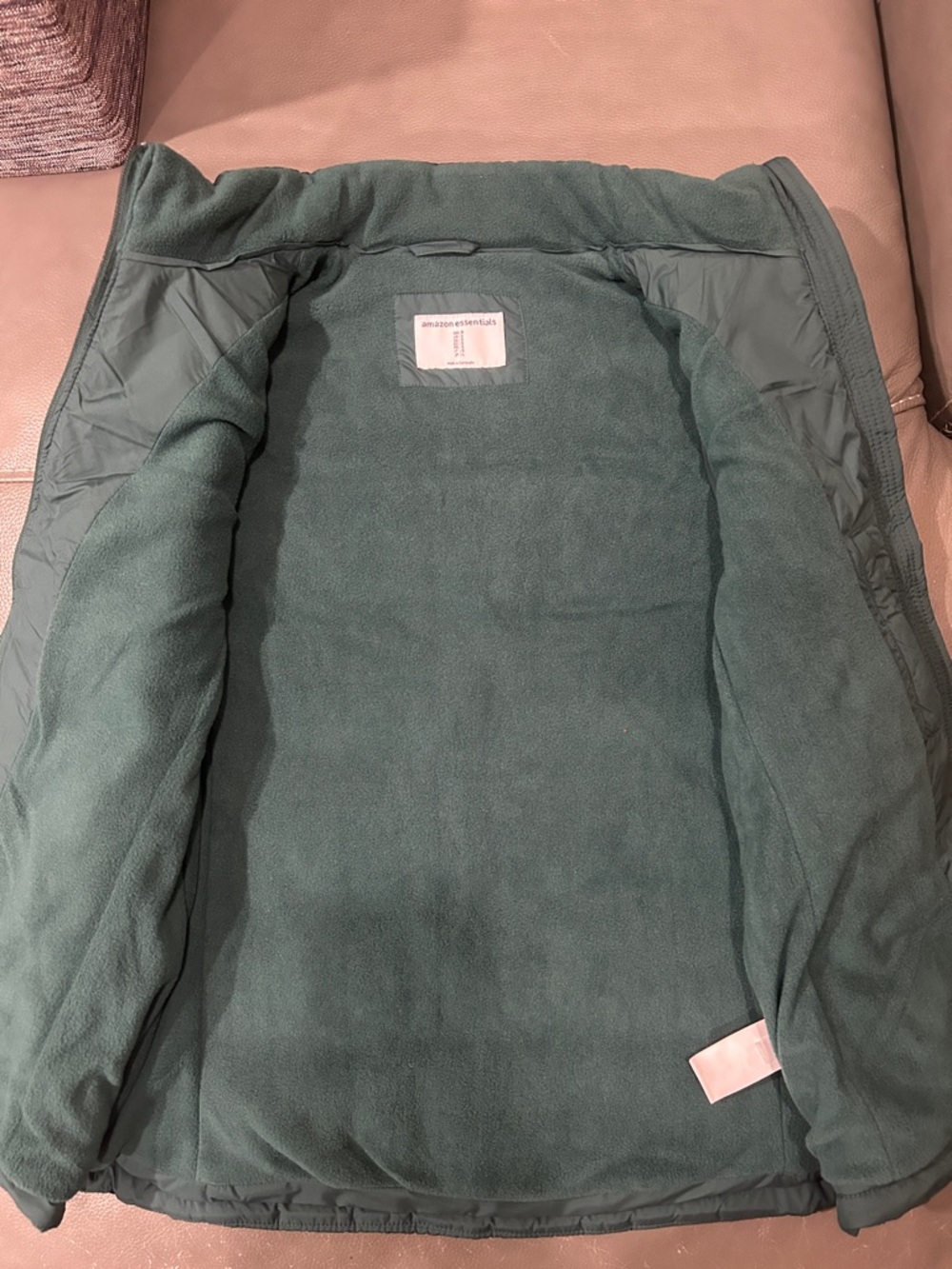 Amazon Puffer Vest Dark Green NWT size S - Picture 5 of 6